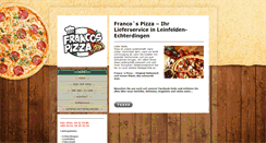 Desktop Screenshot of francos-pizza.de